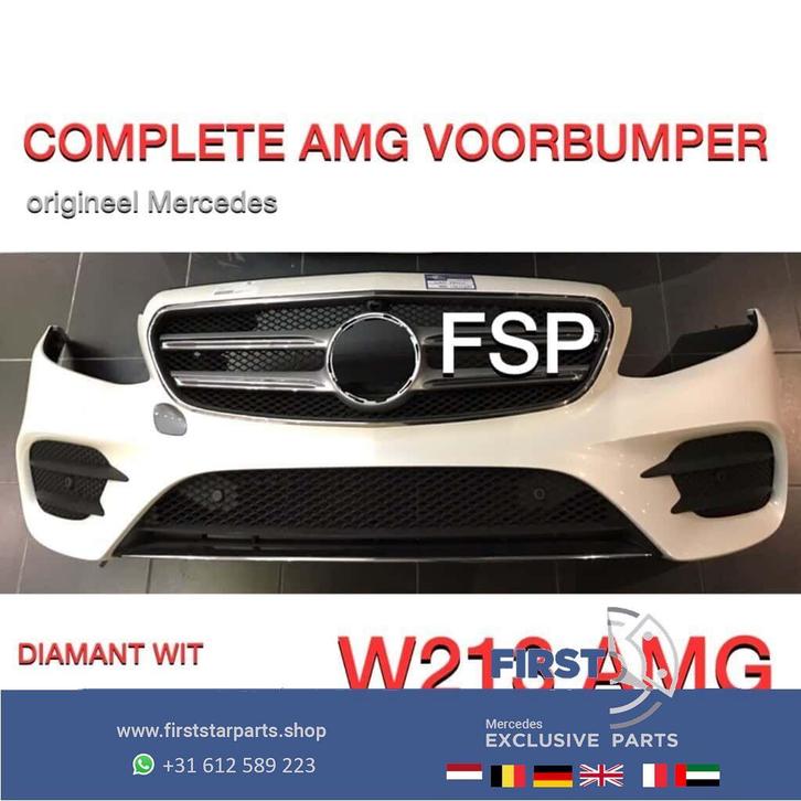 W213 AMG Voorbumper COMPLEET WIT Mercedes E Klasse 2016-2020, Auto-onderdelen, Carrosserie, Bumper, Voor