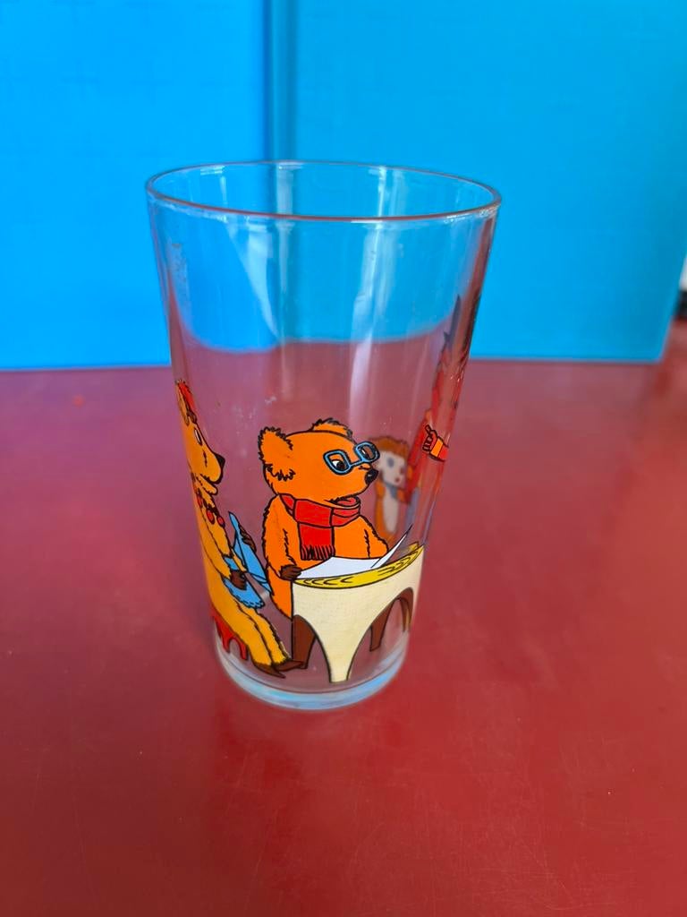 Vintage glas.  1973. Beertje collargol, Collections, Verres & Petits Verres, Enlèvement ou Envoi, Comme neuf