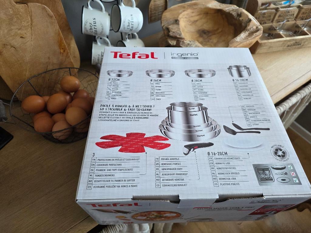 Set tefal ingenio emotion non revêtu 13 pieces Neuf, Maison & Meubles, Enlèvement, Neuf, Inox, Ensemble de casseroles