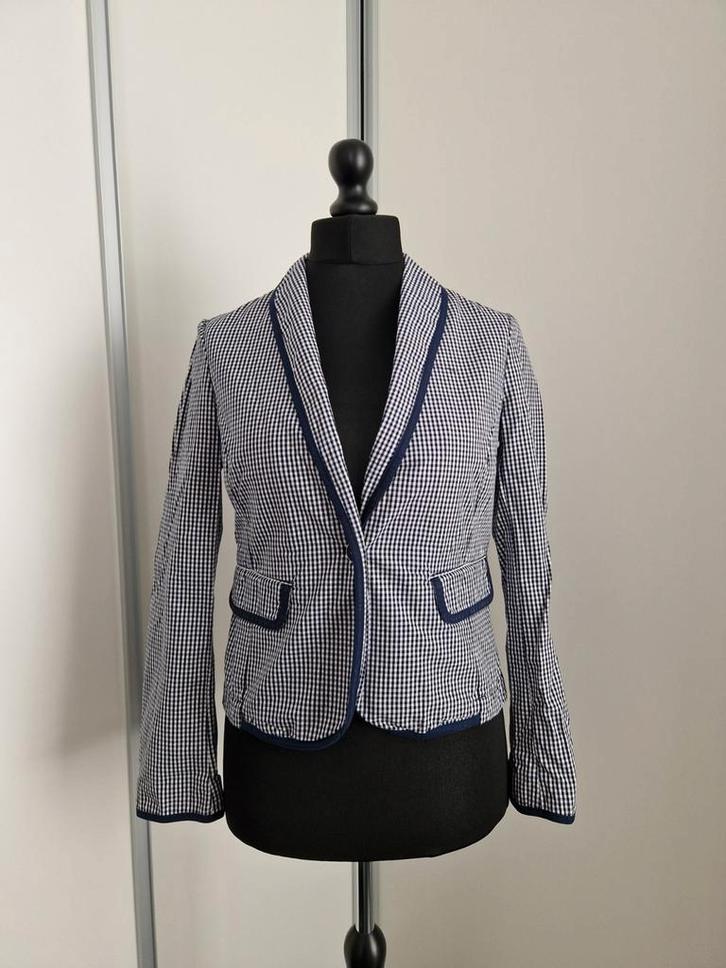 Blazer/tailleur/Veste, femme, été, à carreaux bleu&blanc, L, Kleding | Dames, Jasjes, Kostuums en Pakken, Nieuw, Kostuum of Pak