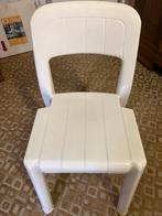 4 witte tuinstoelen, Enlèvement, Comme neuf, Synthétique, Empilable
