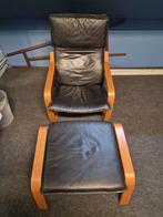 Relaxstoel + voetenbank PAONG IKEA, Huis en Inrichting, Ophalen, Gebruikt, Ikea stijl