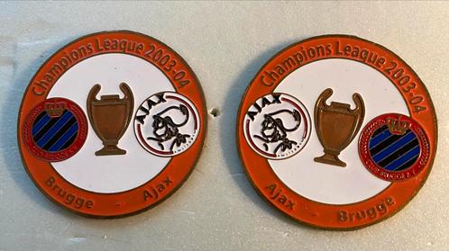 PIN Club Brugge FC BRUGES AJAX Amsterdam 5 euro het stuk, Verzamelen, Speldjes, Pins en Buttons, Zo goed als nieuw, Speldje of Pin