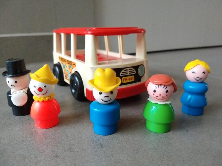 Fisher Price - 'feest'busje - VINTAGE, Kinderen en Baby's, Speelgoed | Fisher-Price, Gebruikt, Ophalen