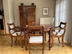 Antieke tafel (mahonie) met stoelen (regency model), Ophalen