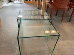 bijzettafeltjes, Huis en Inrichting, Tafels | Bijzettafels, Glas, Minder dan 45 cm, Modern, Gebruikt
