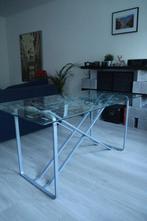 Bureau plateau verre, Maison & Meubles, Bureaux, Comme neuf, Enlèvement, Bureau