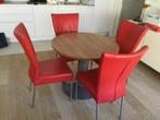 Tafel met 4 stoelen in leder, Ophalen