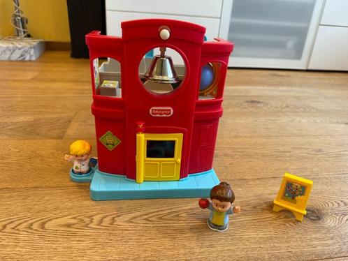 Fisher-Price schooltje met 2 kindjes, Kinderen en Baby's, Speelgoed | Fisher-Price, Zo goed als nieuw, Speelset, Met geluid, Ophalen