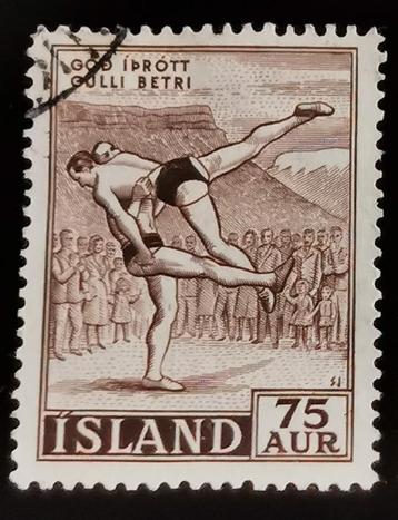 Islande 1955 - sport -  lutte, Enlèvement ou Envoi, Islande, Affranchi