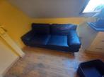 zwarte zetel, Huis en Inrichting, Ophalen, Driepersoons, 75 tot 100 cm, Zo goed als nieuw