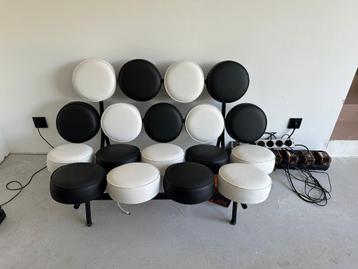 Designbank in Marshmallow-stijl - Zwart en wit - Onberispeli beschikbaar voor biedingen