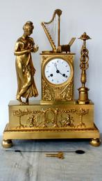 bronzen vuurvergulde empire klok, Antiek en Kunst, Antiek | Klokken, Ophalen