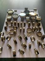 Lot van 39 ringen en 6 horloges, IJzer of Staal, Nieuw, Ophalen of Verzenden, Dame of Heer
