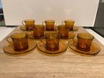 Set van 8 vintage bekers Duralex France jaren 70, Ophalen of Verzenden, Gebruikt
