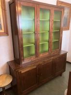 Mooie en stevige retro vitrinekast, Huis en Inrichting, Ophalen, Gebruikt, 150 tot 200 cm, 150 tot 200 cm