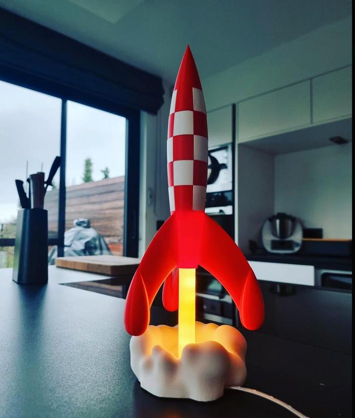 Raket kuifje met lamp, Hobby & Loisirs créatifs, Hobby & Loisirs Autre, Neuf, Enlèvement ou Envoi