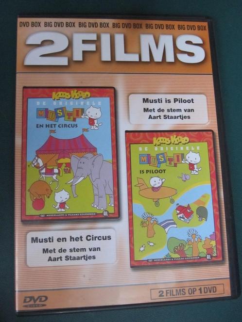 Musti en het circus + Musti is piloot (2 films op 1 DVD), Cd's en Dvd's, Dvd's | Tekenfilms en Animatie, Zo goed als nieuw, Europees