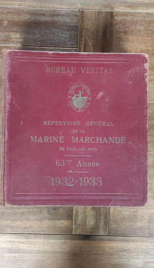 Repertoire Géneral de la Marine Marchande 1932 - 1933, Antiek en Kunst, Antiek | Boeken en Manuscripten, Ophalen of Verzenden