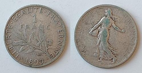 France, 1 franc Semeuse, Argent 1899, Timbres & Monnaies, Monnaies | Europe | Monnaies non-euro, Monnaie en vrac, France, Argent