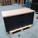 UITVERKOOP Badmeubel mat zwart eiken blad 100x55x50 cm nr95, Ophalen of Verzenden, Nieuw