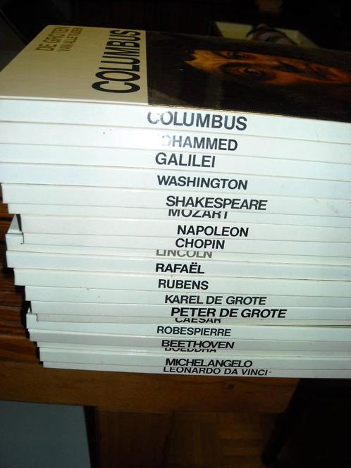 De groten van alle tijden - reeks van 19 delen, Livres, Biographies, Comme neuf, Enlèvement ou Envoi