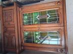 Vintage vitrinekast, Huis en Inrichting, Kasten | Vitrinekasten, Ophalen, Gebruikt, Eikenhout, Met deur(en)