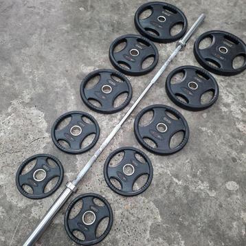 Lifemaxx Olympische Grip Gewichten Set + Barbell 220cm 20kg  beschikbaar voor biedingen