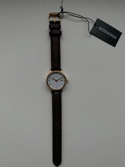 Dameshorloge Rodania Nieuw Leer, Handtassen en Accessoires, Horloges | Dames, Nieuw, Polshorloge, Overige merken, Goud, Leer, Ophalen of Verzenden