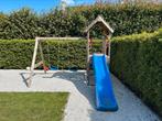 Houten speeltoren, Kinderen en Baby's, Speelgoed | Buiten | Speeltoestellen, Ophalen, Zo goed als nieuw, Glijbaan