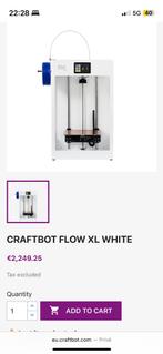 Craftbot flow XL 3d printer, Computers en Software, 3D Printers, Ophalen, Ingebouwde Wi-Fi, Zo goed als nieuw