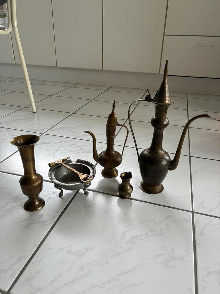Indische koperen antieke theepotten, Antiek en Kunst, Antiek | Brons en Koper, Koper, Ophalen