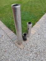 Dubbelwandige kachelbuizen inox rvs, Ophalen, Zo goed als nieuw