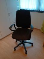 bureaustoel verstelbaar, Enlèvement, Comme neuf, Noir, Chaise de bureau