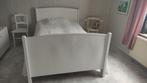 retro bed - twijfelaar, Ophalen, Wit, 140 cm, Twijfelaar