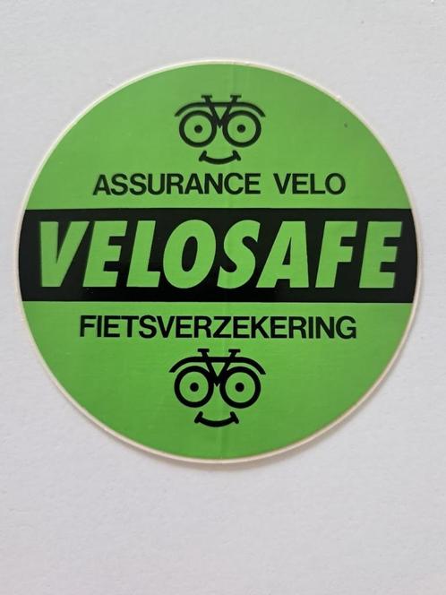Autocollant vintage - Assurance Velo - Velosafe, Collections, Autocollants, Comme neuf, Société ou Association, Enlèvement ou Envoi