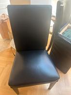 6 chaises avec revêtement en cuir noir, Huis en Inrichting, Stoelen, Ophalen, Zo goed als nieuw, Zwart, Leer