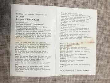 Soldaat paracommando in Korea L.Derocker +1988 Assebroek beschikbaar voor biedingen