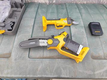 NIEUW Stiga Snoeischaar en zaag op accu (incl Accu + lader) beschikbaar voor biedingen