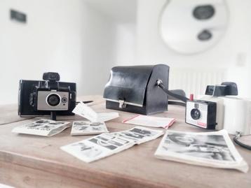 Set Polaroid Land Camera’s – Swinger Model 20 (wit) + Colorp beschikbaar voor biedingen