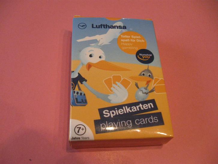 Mooi kaartspel - speelkaarten vliegmaatschappij Lufthansa, Verzamelen, Speelkaarten, Jokers en Kwartetten, Zo goed als nieuw, Speelkaart(en)
