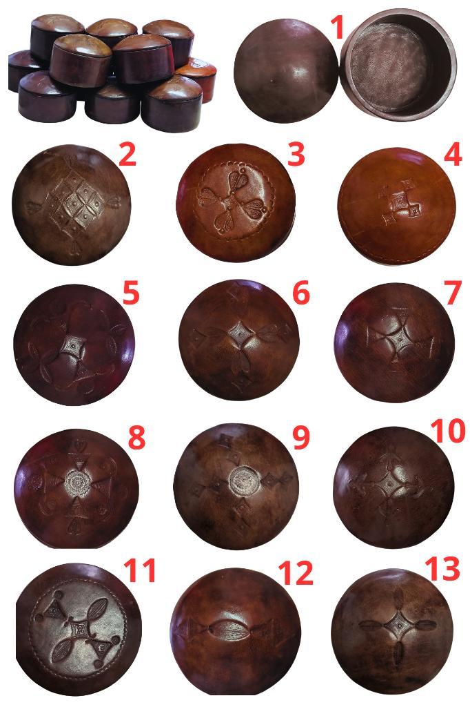 Sieradendoosje van kamelenleer, Antiek en Kunst, Kunst | Overige Kunst, Ophalen of Verzenden