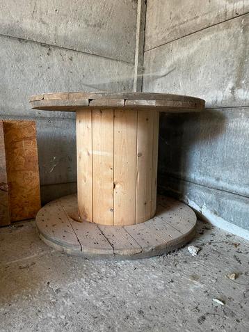 Hout haspel / kabelhaspel, Tuin en Terras, Tuintafels, Ophalen, Zo goed als nieuw, Rond, Hout