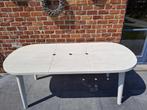 Tuintafel met 6 stoelen en kussens, Ophalen, Gebruikt, Ovaal