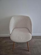 Moderne bouclé stoel – gebroken wit, Huis en Inrichting, Stoelen, Ophalen, Wit