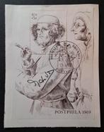 Belgique : COB 1491-BL45 (●) Postphila II 1969., Enlèvement ou Envoi, Art, Affranchi, Timbre-poste