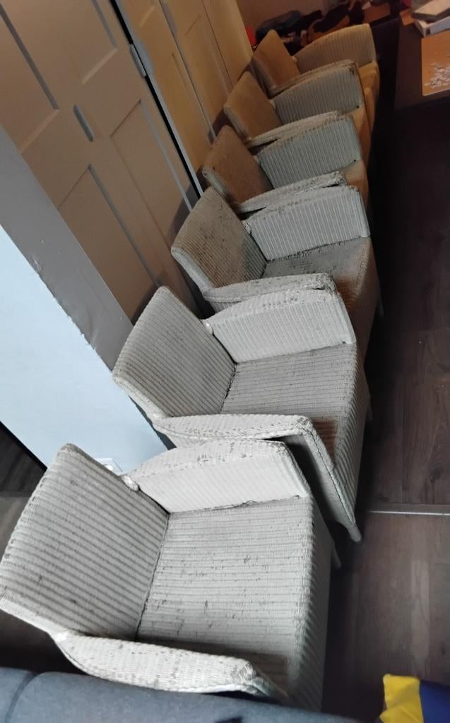 Ensemble de 6 chaises de jardin intérieures et extérieures V, Jardin & Terrasse, Chaises de jardin, Utilisé, Autres matériaux