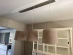 Hanglamp met 3 kappen, taupe, diameter 40cm, armatuur 150cm, Ophalen, Zo goed als nieuw