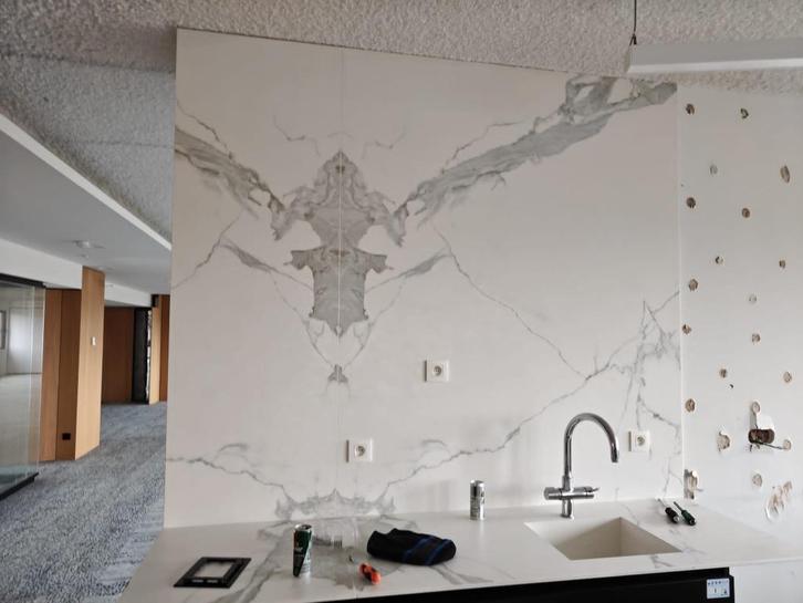 MARMERLOOK WANDPANELEN van afbraak, Doe-het-zelf en Bouw, Tegels, Zo goed als nieuw, Wandtegels, Overige materialen, Ophalen