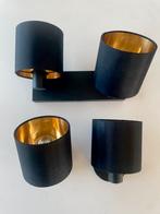 Wandlampen met koper/goudkleurige kap, Huis en Inrichting, Lampen | Wandlampen, Ophalen, Zo goed als nieuw, Metaal